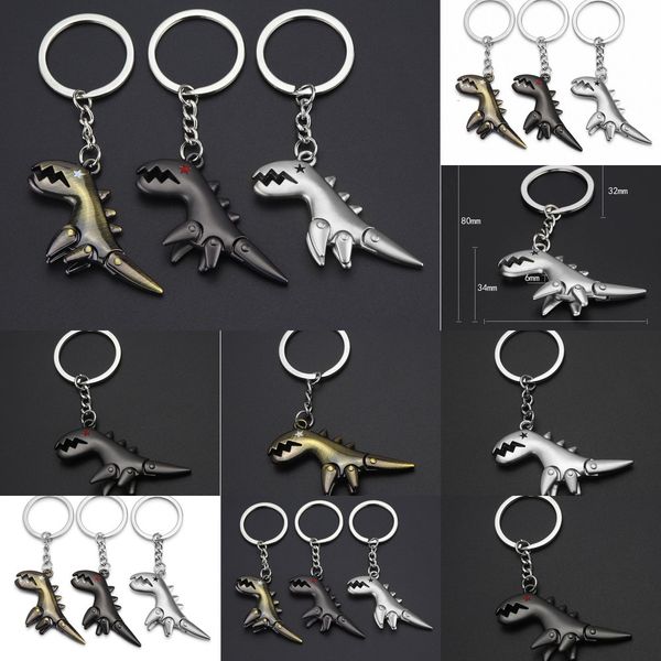 

car keychain 10pcs/lotmetal pendant couple men dinosaur ring key chain women decoration wedding party gift dy0o#fkli