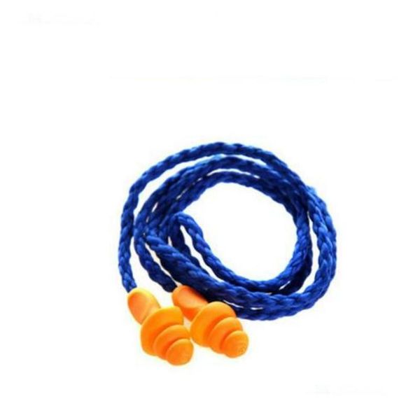 

new soft sile corded ear plugs ears protector reusable hearing protection noise reduction earplug qylvxe ppshop01