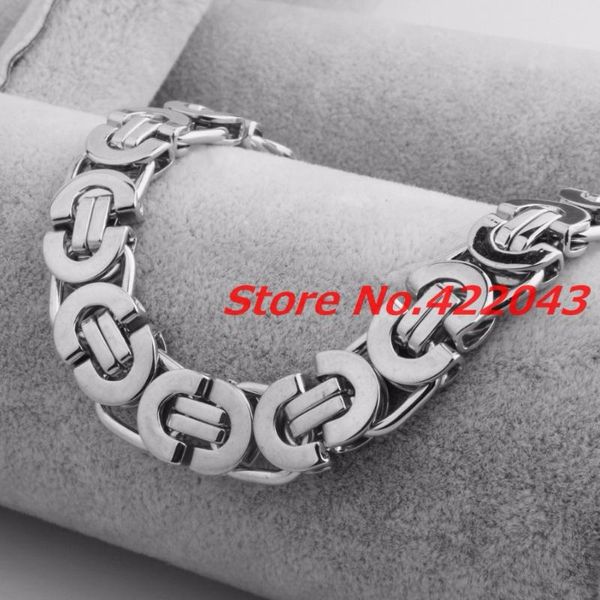

6/8/11mm silver color polished tone flat byzantine necklace bracelet mens stainless steel chain wholesale price jewelry