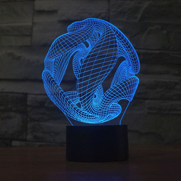 

2021 new creative illusion led night 3d building light acrylic discoloration colorful atmosphere lamp novelty lighting t5pk