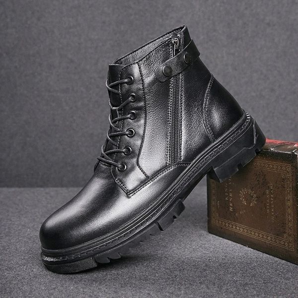 

men's sneakers ankle boots genuine leather high men's shoes large size 48 retro casual men boots male plush warm snow boots #oy1z