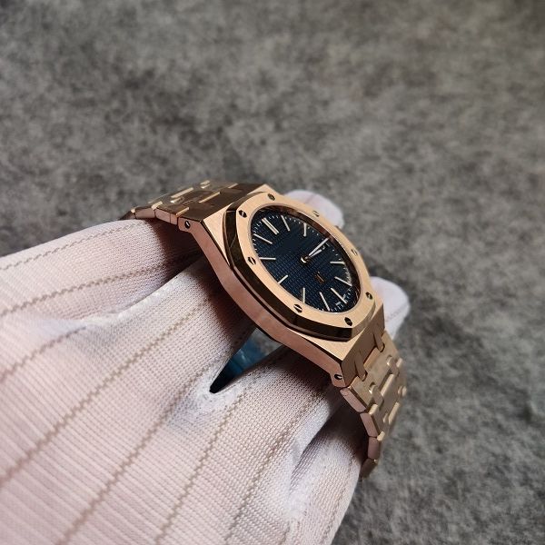 

39mm extra thin watch men's watches mens ss bracelet wristwatch 15202 automatic cal.2121 movement dress business watches waterproof sap, Slivery;brown