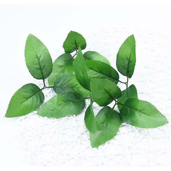 

silk roses green leaf christmas decor for home wedding diy fake flowers for scrapbooking artificial plants leaves bride brooch f wmttor