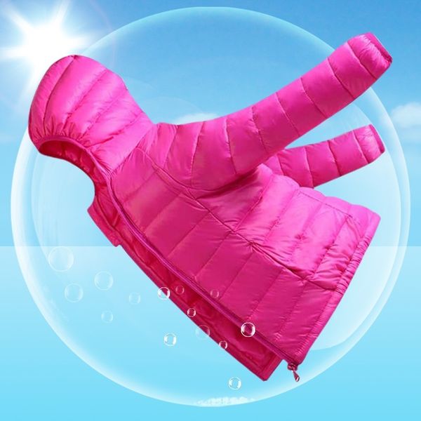 

2020 off season down jacket lightweight small medium sized girls' autumn and winter children's wear, Blue;gray