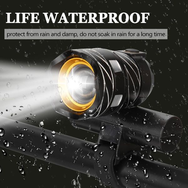 

waterproof bicycle light led usb rechargeable zoomable t6 bicycle light bike front lamp torch headlight front handlebar lights