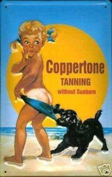 

coppertone suntan lotion wall decor 8x12 tin metal signs retro vintage sign