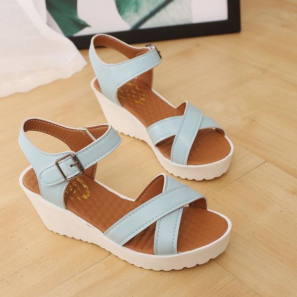 

sandals xpay 2021 women casual woman shoes platform summer wedges peep toe ladies black size 35-44
