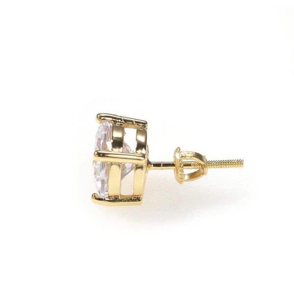 

2020 mens stud earrings jewelry fashion round gold silver simulated diamon sqcooc beauty888, Golden;silver