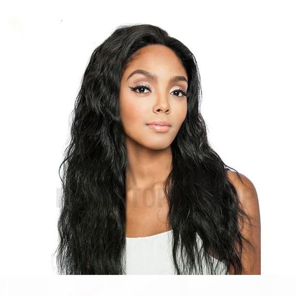 

natural wave human hair full lace wigs for black women glueless brazilian malaysian peruvian indian remy hair lace front wig, Black;brown
