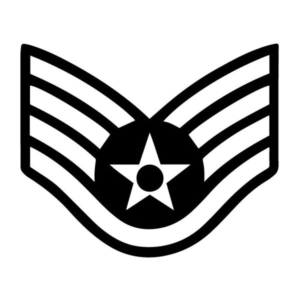 

16.8x13.9cm staff sergeant air force personality car sticker whole body decals c25-0944