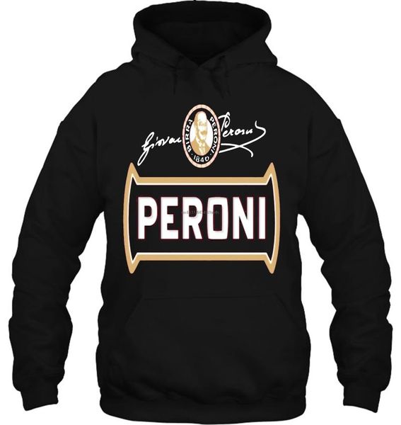 

men's hoodies & sweatshirts men hoodie peroni italian beer drink alcohol women streetwear, Black