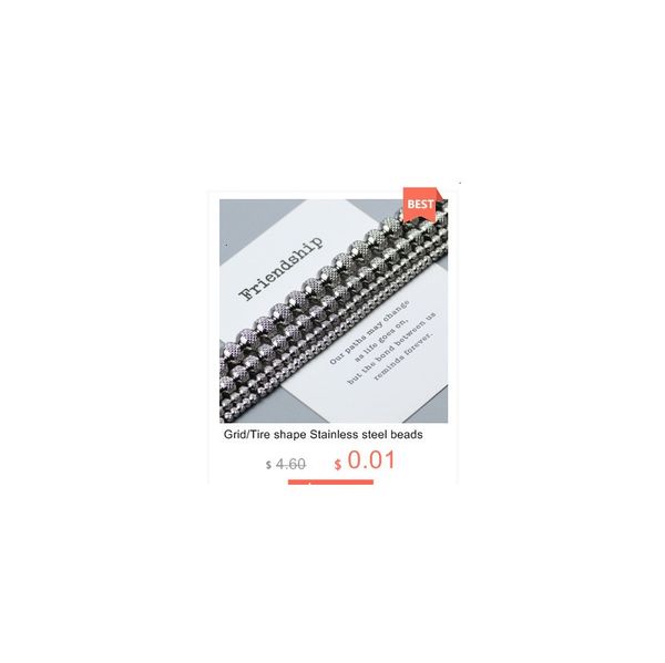 

wylees grid/tire shape stainless steel beads 3 4 6 8mm round spacer loose beads for jewelry necklace bracelet making diy finding bbyzga