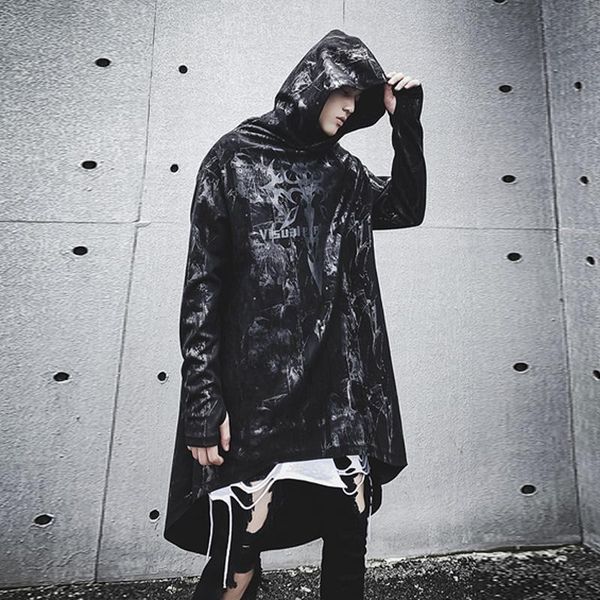 

2021 wind jacket dark series popular autumn gothic punk rock black magic array divination wizard robe windbreaker assassin, Tan;black