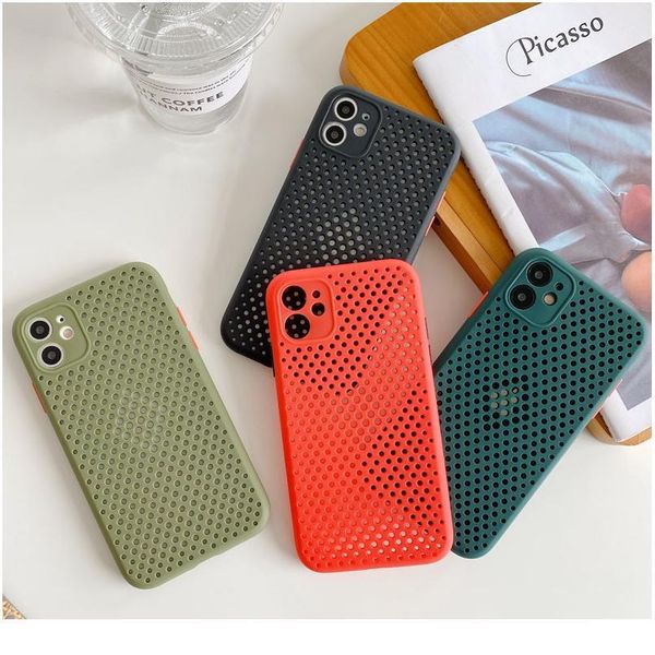 

breathable mesh 11 pro max soft sile candy color phone case for iphone x xr xs max 7 8 6 jllggg