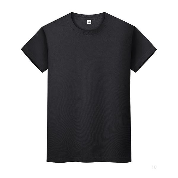 

new round neck solid color t-shirt summer cotton bottoming shirt short-sleeved mens and womens half-sleeved fricio