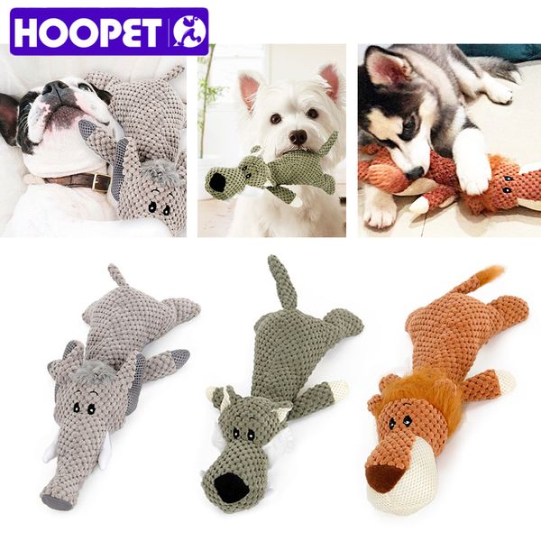 Hoopet Pet Toy Toy Form Form Form Lion Selephant Sound Жевать три цвета Интерактивные игрушки LJ201028