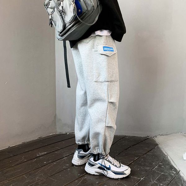 

2021 men's trousers spring and winter new size s-5xl pants legs young fashion 59vh, Black