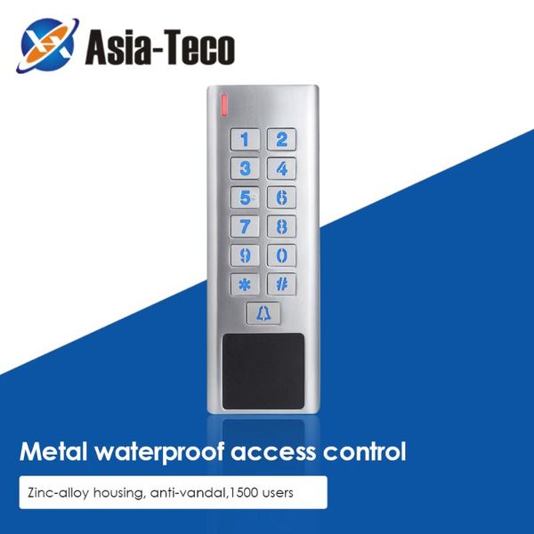 

fingerprint access control waterproof ip67 zinc-alloy rfid door reader 1500 users wg input output outdoor use with doorbell