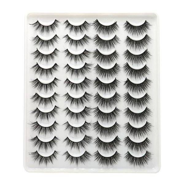 

false eyelashes 3d long natural reusable make up cosmetic faux mink daily extension party charming portable synthetic fiber
