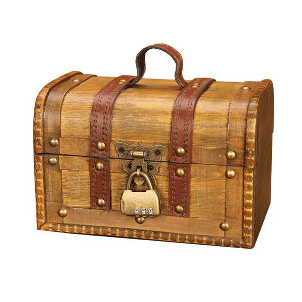 

wooden jewellery storage box case holder vintage treasure chest for wooden organizer l, Pink;blue