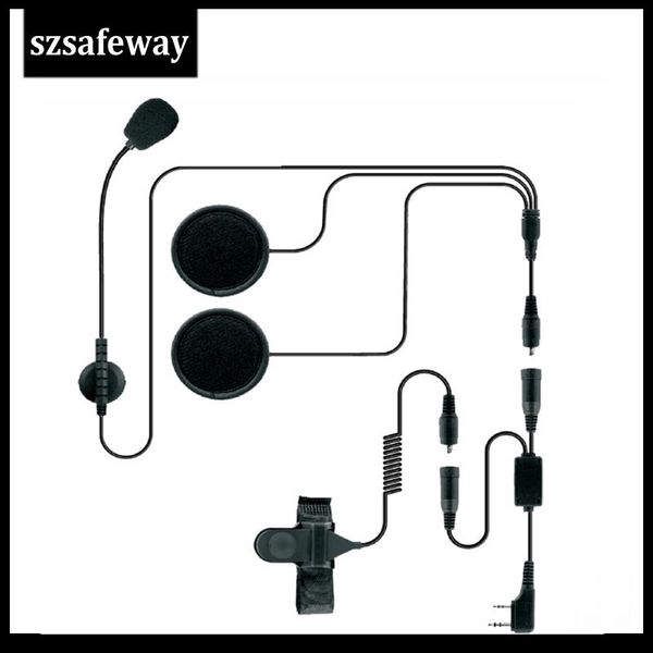 

walkie talkie noise cancelling micriphone motorcycle helmet headset for two way radio baofeng uv-5r tk-208, tk-220, tk-240, tk-240d