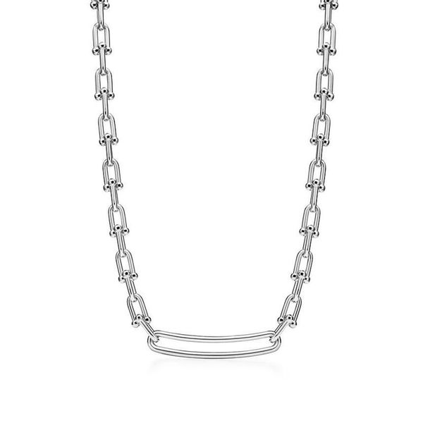 

100% 925 sterling silver necklace, fashionable and exquisite u-shaped necklace, ladies jewelry gift, original micro label