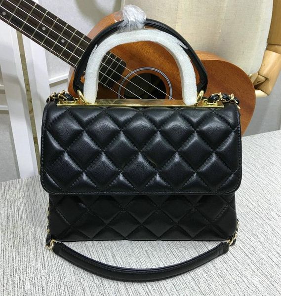 

13 colors women's genuine leather chain shoulder bag flap handbag brand fashion trendy hand bag, Black;red