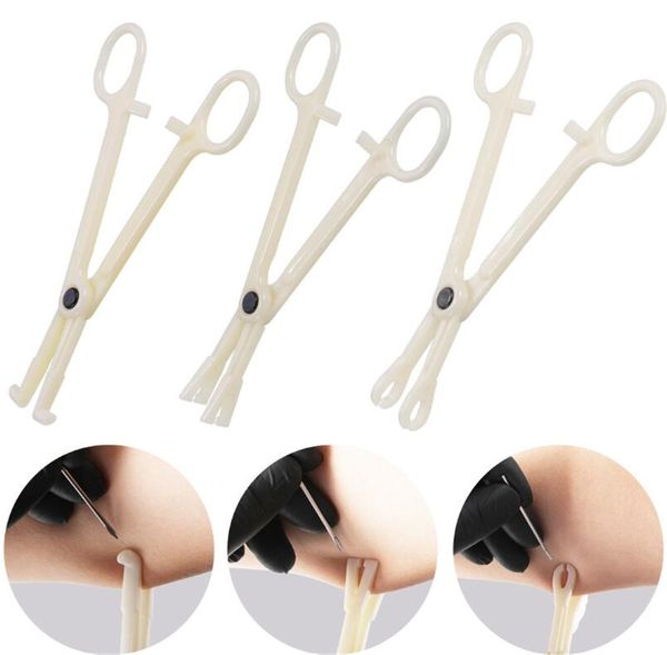 

new health profession acrylic disposable body piercing plier plastic clamp body ear lip navel nose tongue eyebrow piercing forcep tool