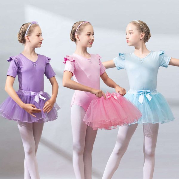 

practice ballerina skirt girl's chine children's dance split drs summer, Blue