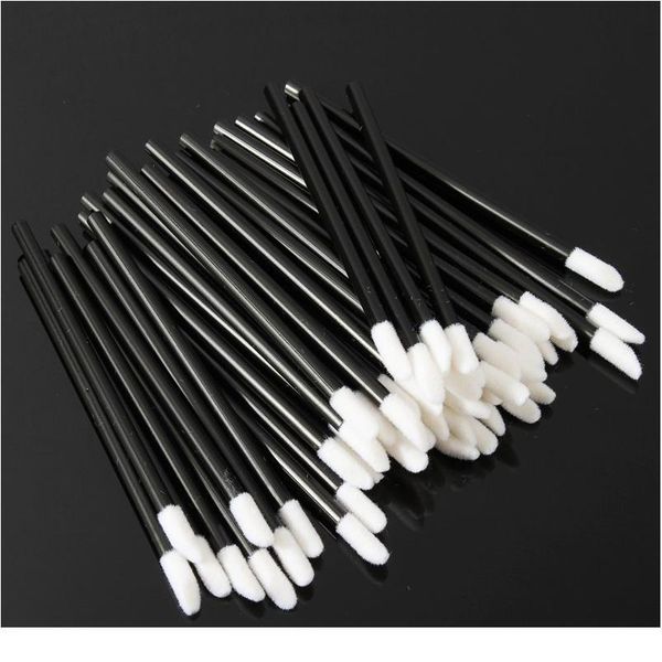 

50 pcs disposable lip brush lipstick lip glossy eyelash lash extension mascara wands applicators cleaner makeups tools jllude