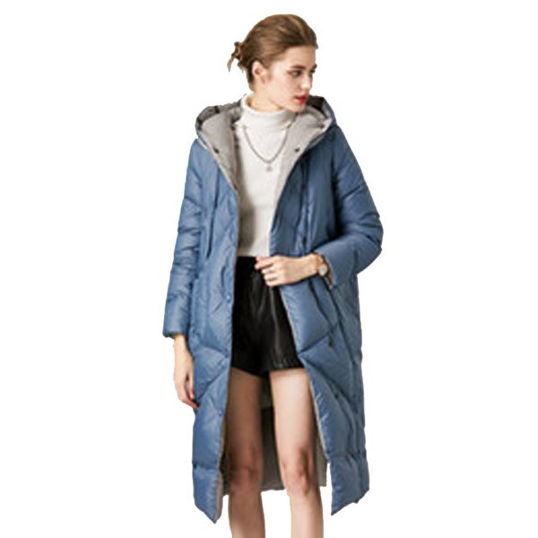 

2 colours ladies winter coat coat windbreaker white duck down thick warm hooded casual fashion winter coat womens down jacket, Black