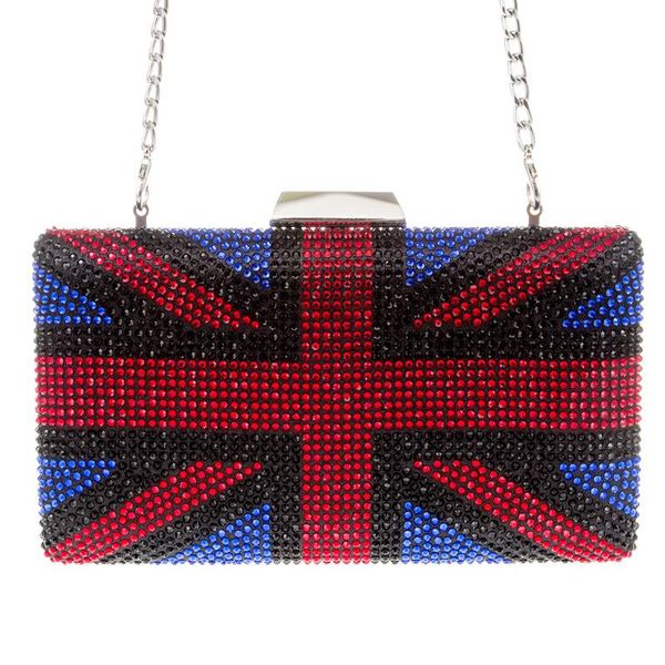 

new arrival black/red/blue diamond rhionestone handbags women bags designer ladies long chain crossbody purse female party purse