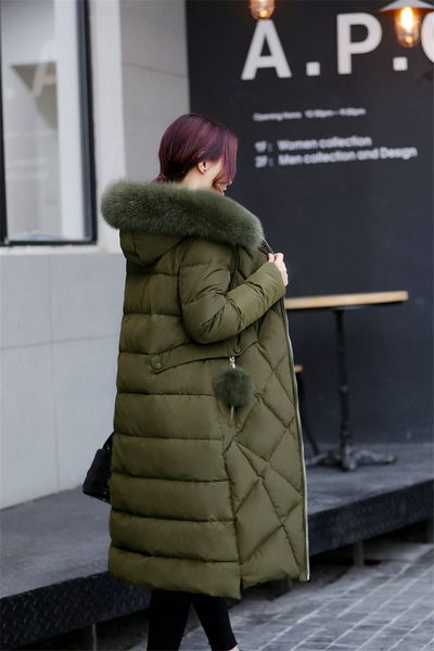 

2021 new casaco com capuz jaqueta de inverno acolchoado longo parka abrigo mujer wxf507 pn5r, Black