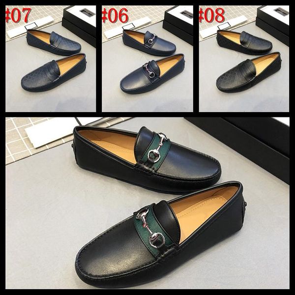 

slip on loafers mens loafer flats genuine leather luxury men shoes men's shoes casual moccasins large driving shoes plus size 45 blue, Black