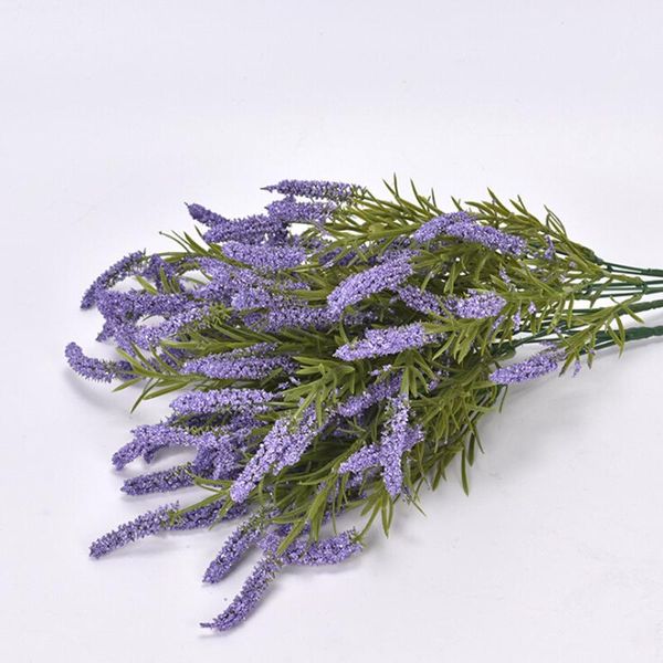 

decorative flowers & wreaths artificial flower lavender purple flocking diy decoration potted simulation wedding home decoration.