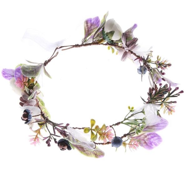 

women wedding party headwear hair accessories girl semicircle flower wreath crown festival headband headdress floral jllxmg