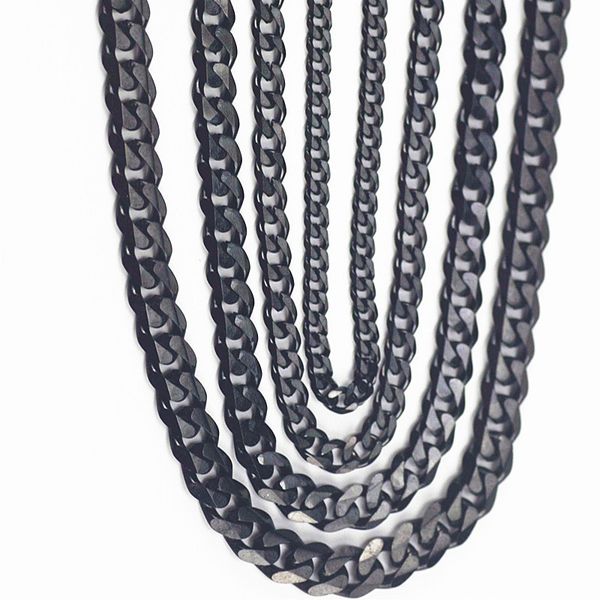 

oulai777 нержавеющая сталь черное ожерелье мужская цепочка подвеска панк мужской аксессуары ожерелья хип хоп готический стиль ювелирные изде, Silver