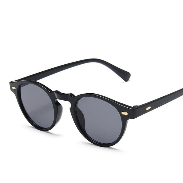 

sunglasses men's classic retro rice nail small frame trend black simple street pography women casual wild glasses, White;black