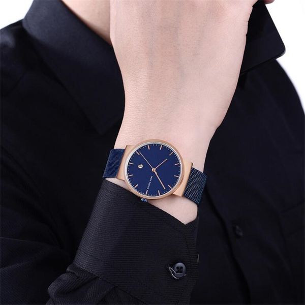 

Speial Time Fashion New Mens Watches Top Luxury Brand Waterproof Quartz Watch Men Casual Stainless Steel Business Date Wrist Watch, Bronze