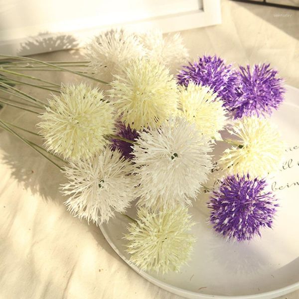 

decorative flowers & wreaths 5 fork 72cm hydrangea silk flower dandelion artificial birthday home wedding decoration accessories fake bouque