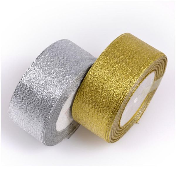 

1 roll 25 yards length silver gold polyester ribbon chrismas wedding decor wrap box package onion fabric ribbons diy acc jllzfy, Pink;blue
