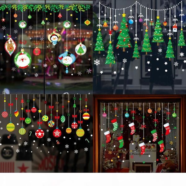 

home navidad claus christmas decorations for christmas 2021 merry santa window wall stickers decoration 2020 kerst new year deer bnaqu