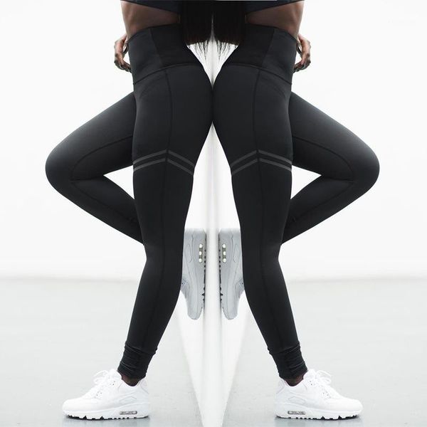 

running pants mortonpart shaping hip up yoga women tights workout gym leggings slim high waist fitness sport pants1, Black;blue