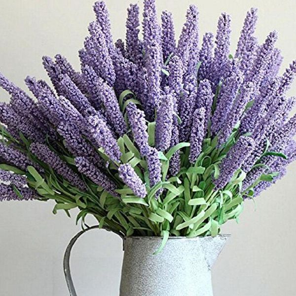 

tpfocus simulate lavender bouquet artificial flower home wedding decoration (12 flower head per bouquet
