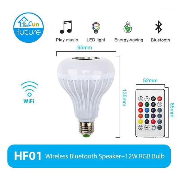 

wireless bluetooth light bulb bluetooth speaker 110v 220v led light b22 bulb smart speaker with remote control1