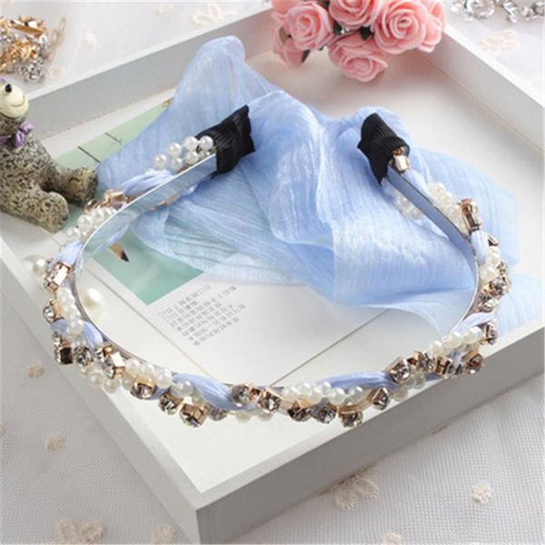 

pearl rhinestone lace ribbon hair hoop braid hair band hairbands for women hairband headwear headband hair ornaments accessories h sqcjvm, Black;brown