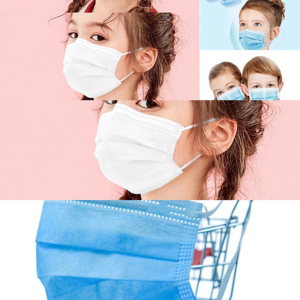 

kids disposable colorful face mask 3 layer balck dust mouth masks cover 3-ply non-woven choutletau0jcnm1mm