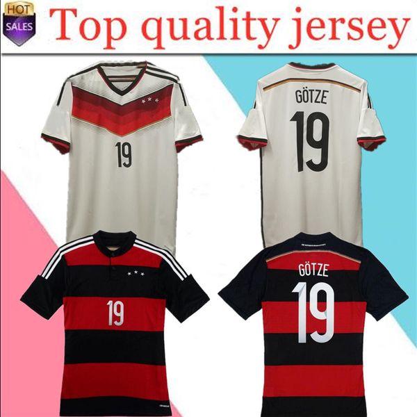 

2014 world cup retro germany soccer jersey #5hummels #20 bohateng #19gotze home away 2014 vintage football shirt, Black