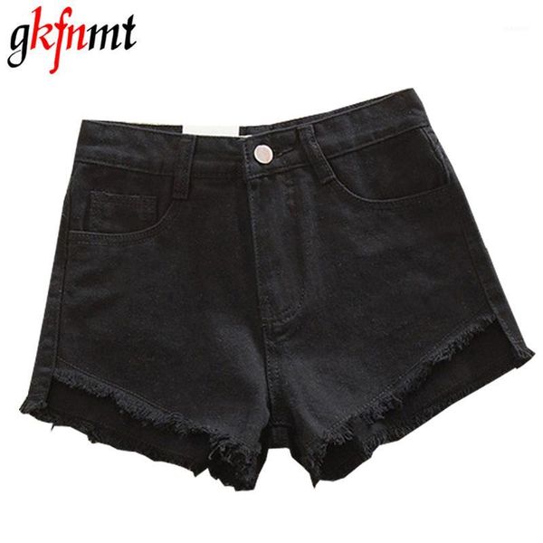 

gkfnmt s-4xl 5xl denim women shorts 2020 summer destroyed shorts jeans plus size high waisted jeans short feminino fashion1, Blue