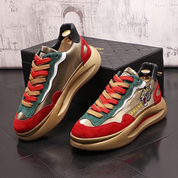 

mixed color nubuck leather men casual shoes flat board shoes sneakers platform loafers trainers zapatillas hombre, Black